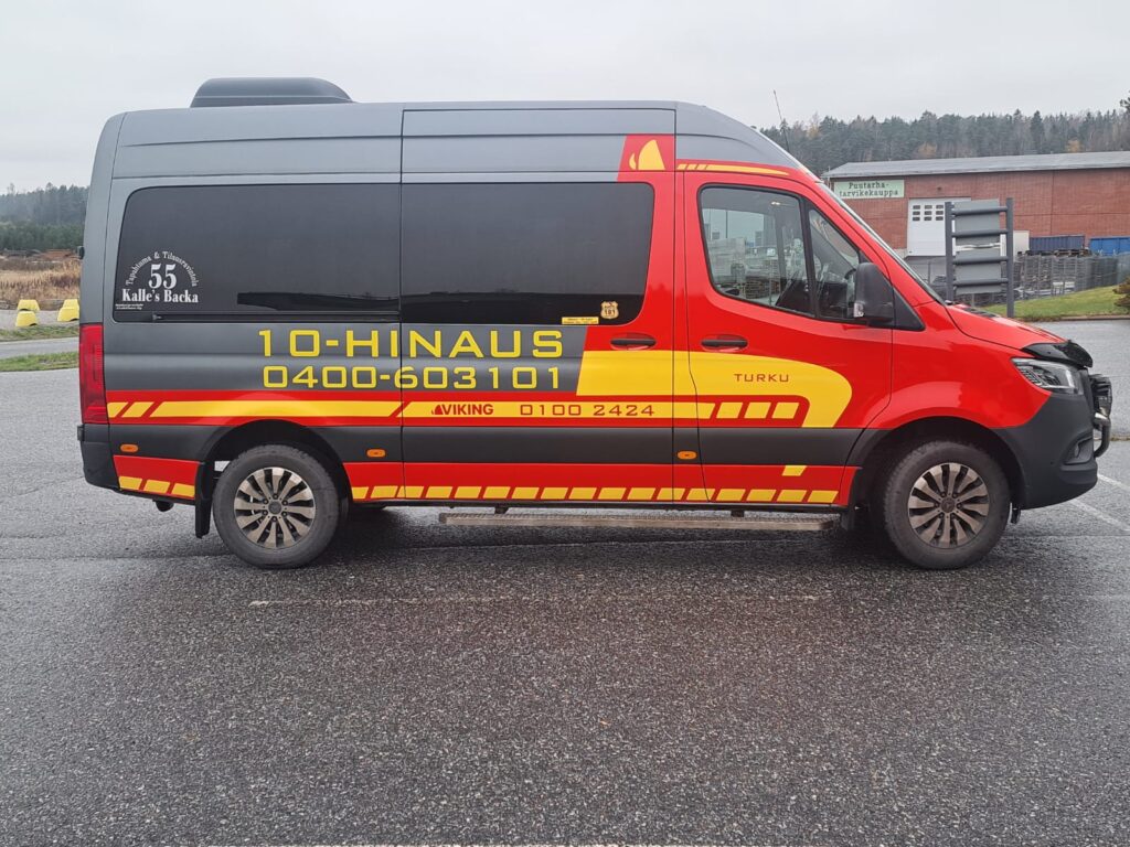 Sprinter yhteistyökumppanimme 10-hinaus mainoksilla.