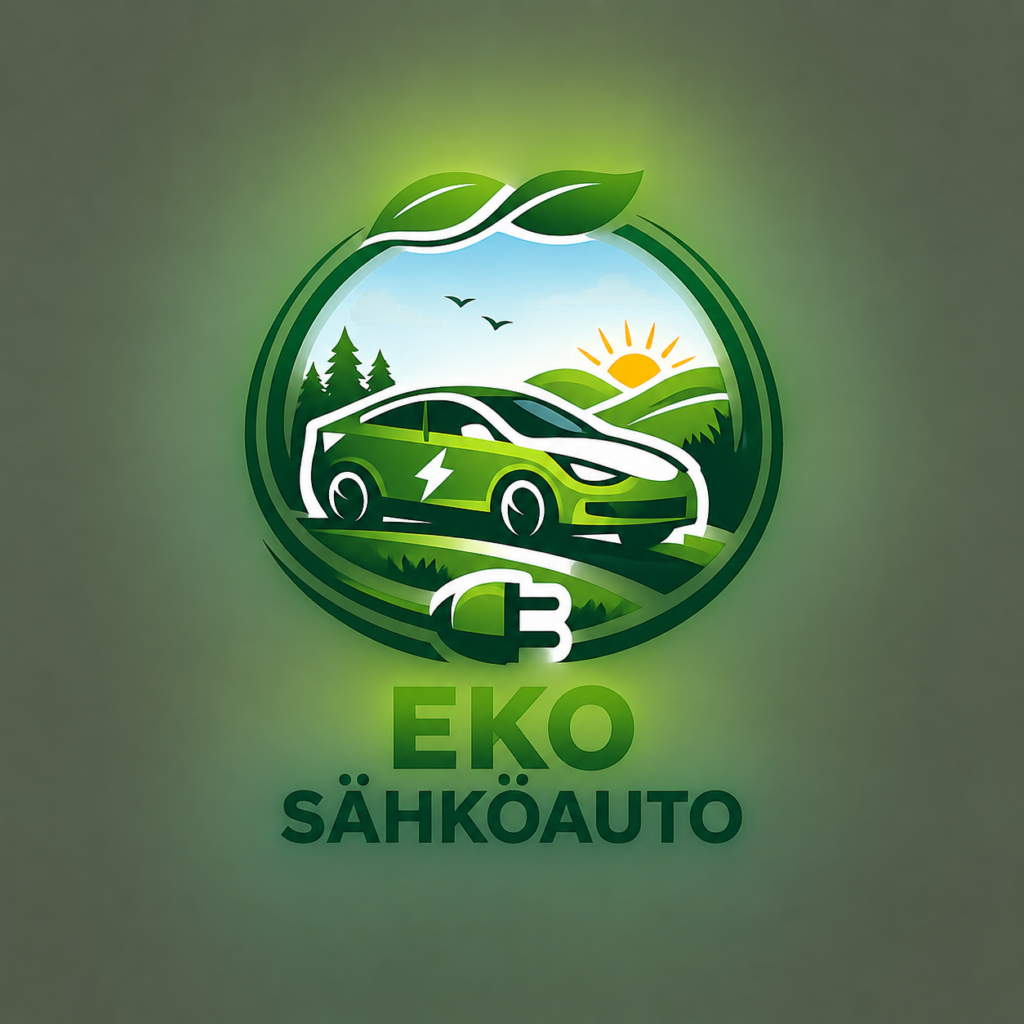 Ympristöystävällinen täyssähköauto-logo